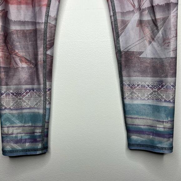Evolution & Creation Southwestern Aztec Leggings Size Small Yoga Pants *Flaw* - Picture 4 of 11